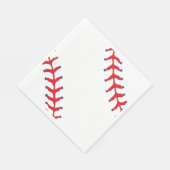 Sporty-Baseball Classic Red & White Sports Themed スタンダードランチョンナプキン (角)