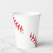 Sporty-Baseball Classic Red & White Sports Themed 紙コップ (右)
