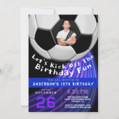 Sporty Birthday Photo Invitation For Boys  招待状 (正面)