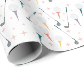 Sporty Charm Golf Themed Birthday Fun Playful ラッピングペーパー (ロールコーナー)