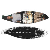 Sporty Custom Player Name & Number 3 Photo Collage バスケットボール (パネル)