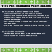 Sporty Football Navy and Green Man Cave Bar スクエアペーパーコースター