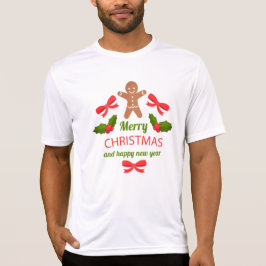 Sporty Gingerbread Family Christmas Tee USA Tシャツ