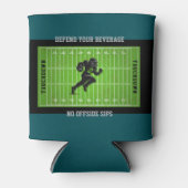 Sporty Green Football Fan Can Cooler 缶クーラー (正面)