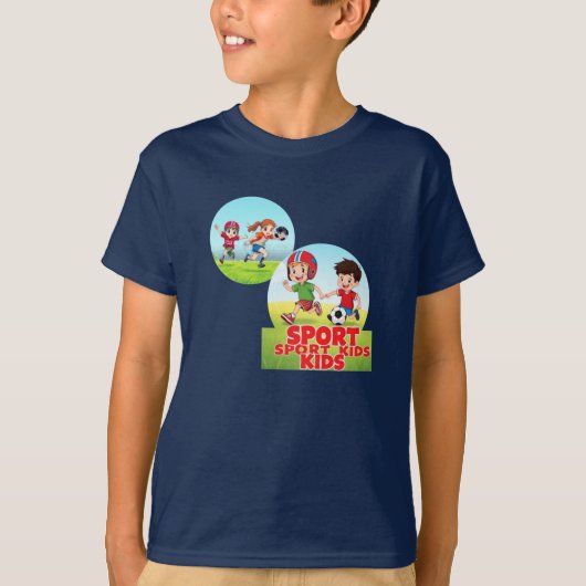 Sporty Kids Fun Playtime Design Tシャツ (正面)