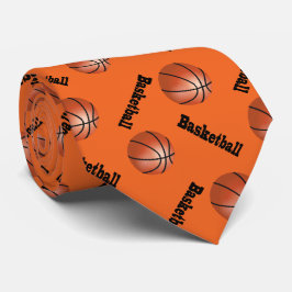 Sporty Orange Background | Basketball ネクタイ