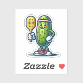 SPORTY PICKLE - Pickleball Mascotコートプレーヤーおもしろい シール