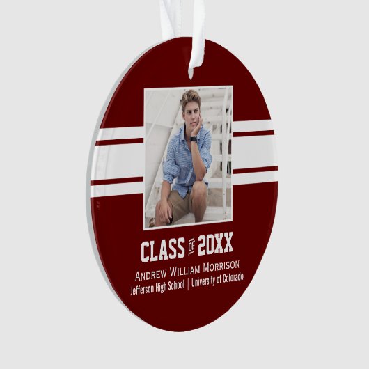 Sporty Prep卒業写真クラス20XX オーナメント (正面)