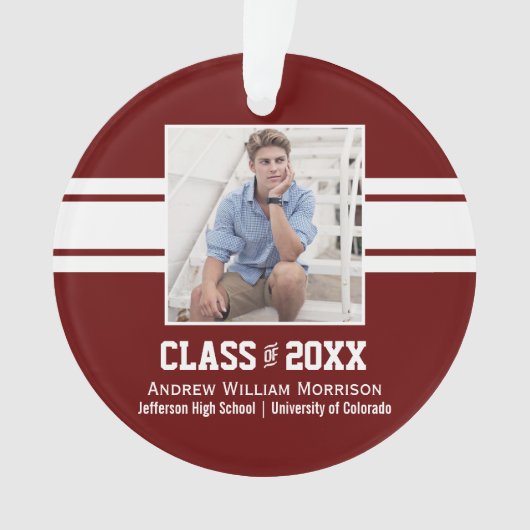 Sporty Prep卒業写真クラス20XX オーナメント (正面)