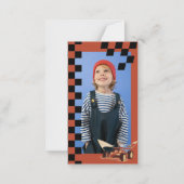 Sporty Race Car Valentine's Classroom Photo Card ノートカード (裏面)