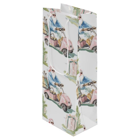 Sporty Santa - golf ワインギフトバッグ (正面アングル)