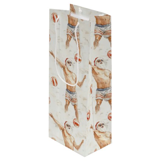 Sporty Santa - volleyball ワインギフトバッグ (正面アングル)