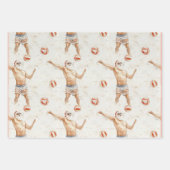Sporty Santa Wrapping Paper Flat Sheet Set ラッピングペーパーシート (正面2)