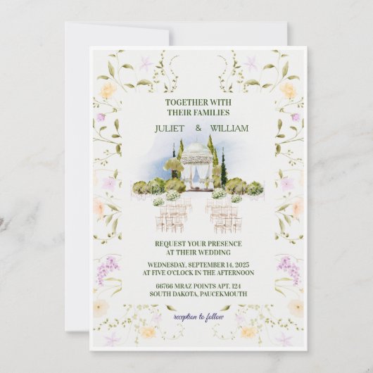 Sporty Wedding Invitation | Glass House  招待状 (正面)