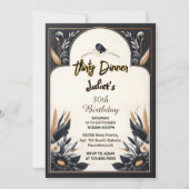 Spot Mens大人のディナーエレガント30歳の誕生日 招待状 (正面)