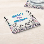 Spot-tacular Dalmatian Puppy Birthday Party ペーパーコースター (アングル)