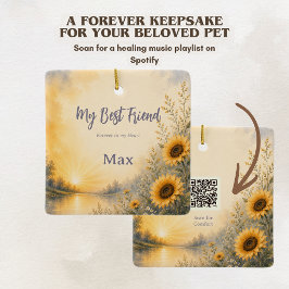 Spotifyのプレイリスト付きレインボーブリッジ ペットメモリアル セラミックオーナメント