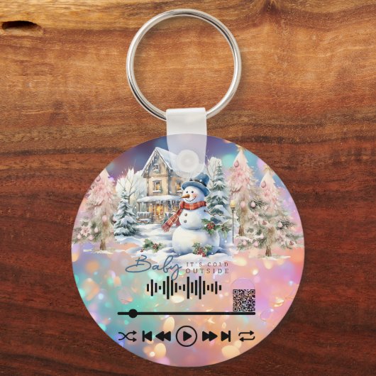 Spotifyをスキャン、「Cold outside」 KeyChain キーホルダー (裏面)