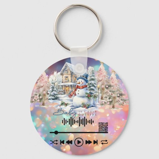 Spotifyをスキャン、「Cold outside」 KeyChain キーホルダー (裏面)