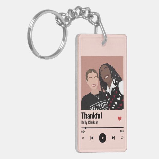 Spotifyアルバムが私たちの曲をカバー キーホルダー (正面左)