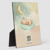 Spotify子守唄QRクラウド上の眠れるクマの保育園 フォトプラーク (側面)