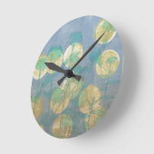 Spotlight Floral I ラウンド壁時計 (傾斜)