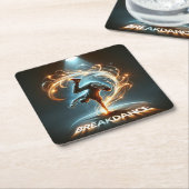 "Spotlight Groove" – スポットライト​の​踊り! スクエアペーパーコースター (アングル)