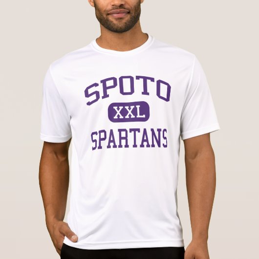 Spoto - Spartans -高等学校- Riverviewフロリダ Tシャツ (正面)