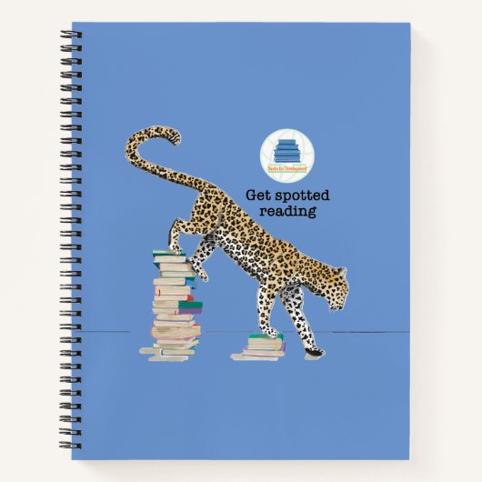 Spotted読 Leopard Notebook、8 1/2" x 11インチ ノートブック (正面)