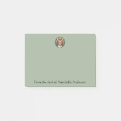 Spotted Art Nouveau Cat Personalize Notes ポストイット (正面)