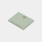 Spotted Art Nouveau Cat Personalize Notes ポストイット (アングル)