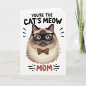 Spotted Bow Tie Mom Card カード (正面)