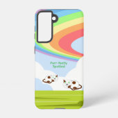 Spotted Cat with Rainbow Samsung Galaxy Case Samsung Galaxyケース (裏面)