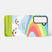 Spotted Cat with Rainbow Samsung Galaxy Case Samsung Galaxyケース (裏面横)