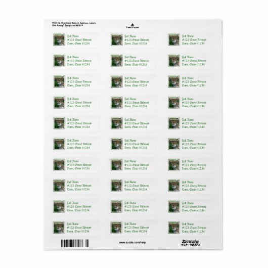 Spotted Cheetah宛名ラベル ラベル (フルシート)