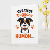 Spotted Cool Dog Friend Card カード (黄色い花)