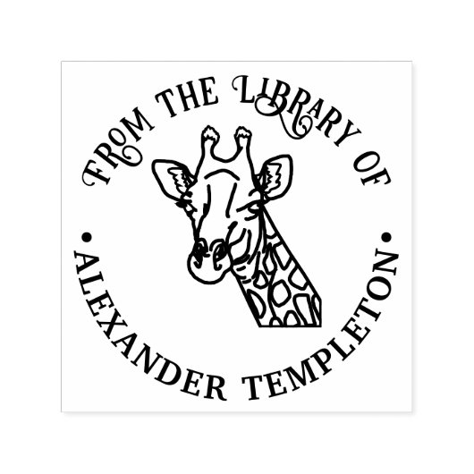 Spotted Giraffe Head #1図書名 セルフインキングスタンプ (デザイン)