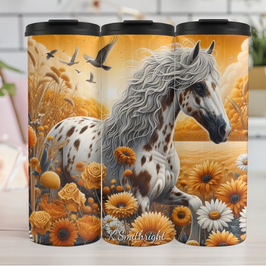Spotted Horse Golden Field Wildflowers タンブラー