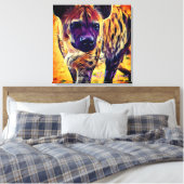 Spotted Hyena [Premium Canvas] キャンバスプリント (インサイチュ (寝室))