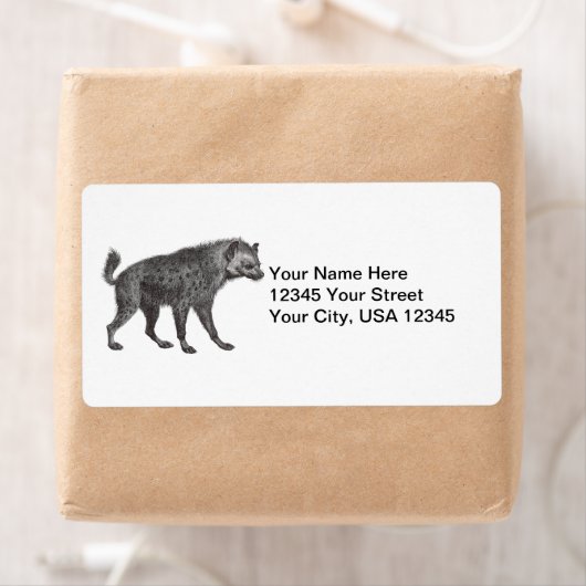 Spotted Hyena Shipping Labels ラベル (インサイチュ)