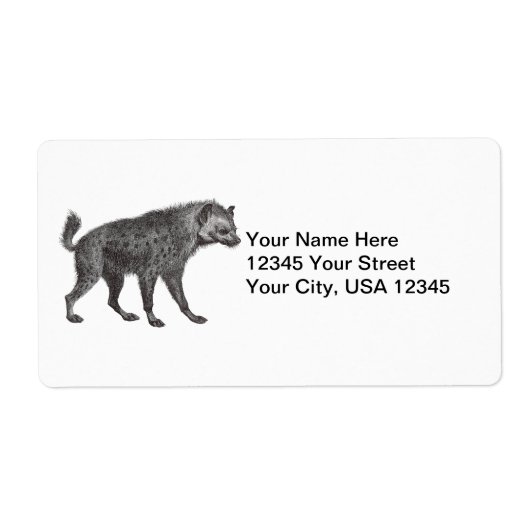 Spotted Hyena Shipping Labels ラベル (正面)