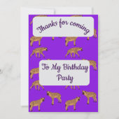 Spotted Hyenas Thank you Card 招待状 (正面)