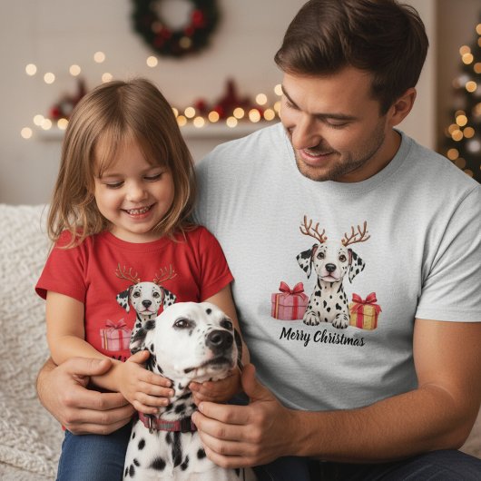 Spotted Reindeer - Dalmatian dog Tシャツ