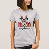 Spotted Reindeer - Dalmatian dog Tシャツ (正面)