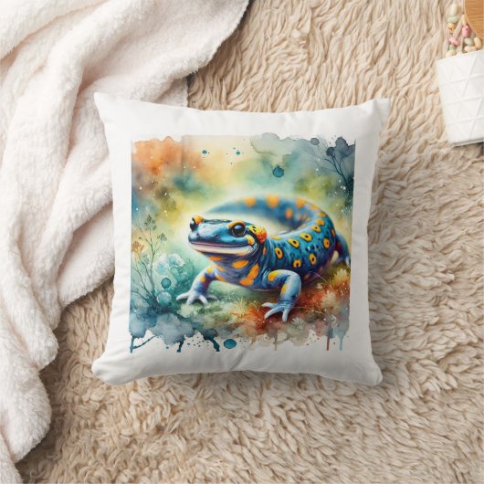 Spotted Salamander 170624AREF103 - Watercolor クッション (ブランケット)