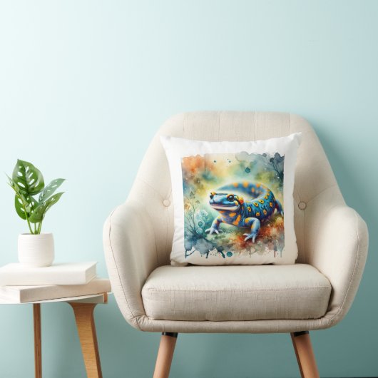Spotted Salamander 170624AREF103 - Watercolor クッション (椅子)