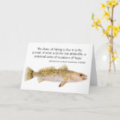 Spotted Seatroutカードと魚釣り引用文 カード (黄色い花)