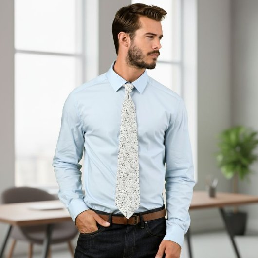 Spotted tie, white and black tie, modern wedding ネクタイ