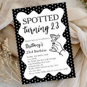 Spotted Turning 23 Polka Dot 23rd Birthday Party 招待状