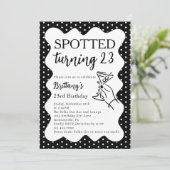 Spotted Turning 23 Polka Dot 23rd Birthday Party 招待状 (スタンド正面)